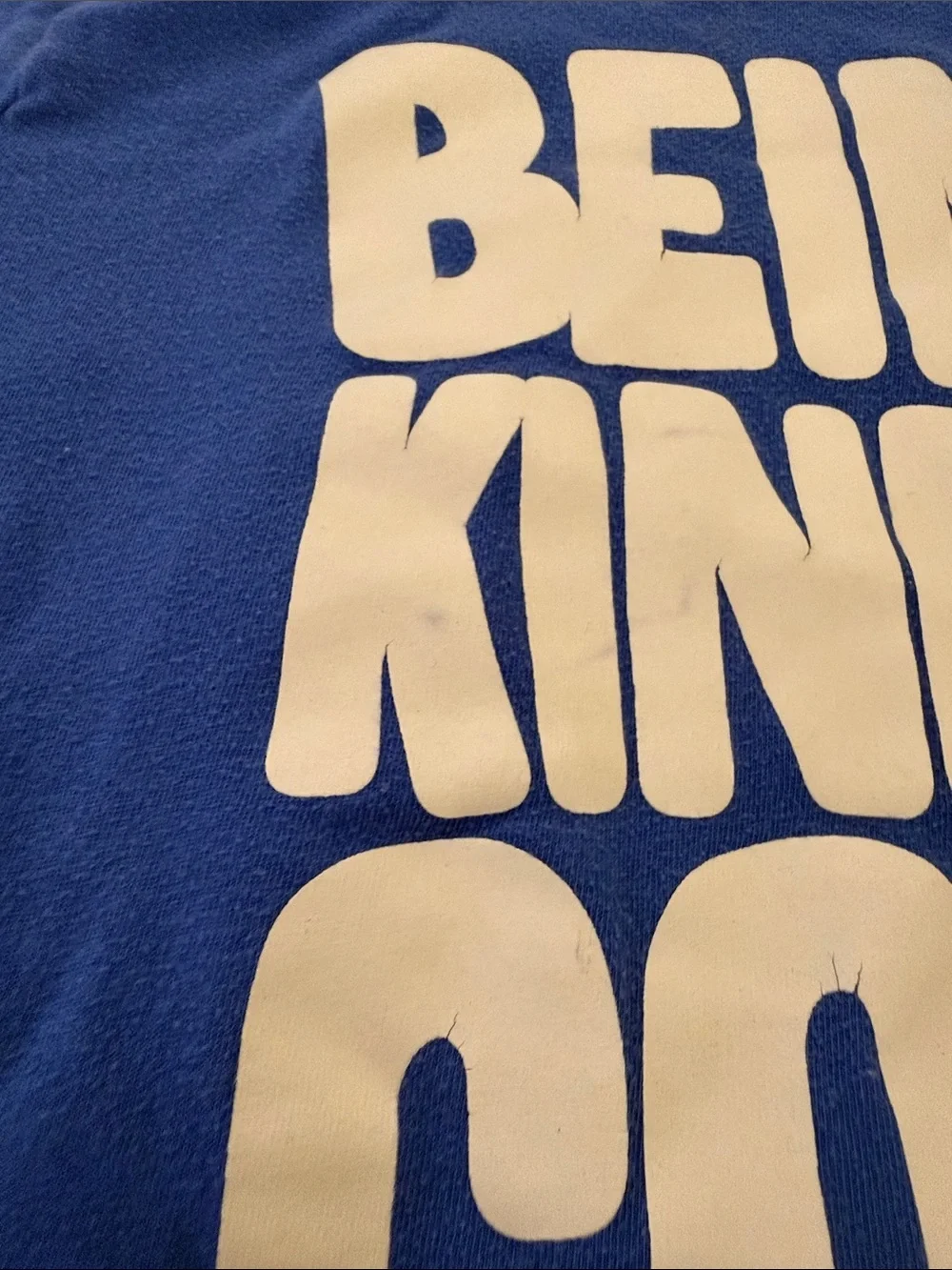 Old Navy Blue Graphic Tee 'Being Kind is Cool'
